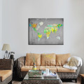 Unique Abstract Painting World Map Wall